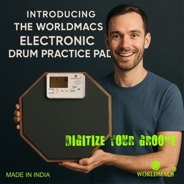 WORLDMACS 12 INCHES WE-77 ELECTRONIC DRUM PRACTICE PAD - Image 3